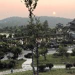 夕照廊桥图片 自然风光 风景图片