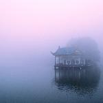 雾霭如琴湖图片 自然风光 风景图片