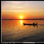眉公河落日图片 自然风光 风景图片