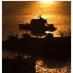 嘉陵江水以及夕阳图片 自然风光 风景图片