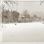 雪中湖图片 自然风光 风景图片
