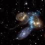 科学家观测到2.8亿光年外四星系碰撞(图)
