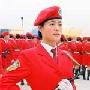 国庆50周年阅兵参阅女民兵秀发被军博收藏(图)