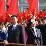 温家宝结束访朝之行 万人到场欢送![组图]