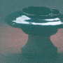 金黑釉油灯