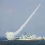 中国海军956EM型驱逐舰139舰“宁波”号发射舰艉“施基利”舰空导弹