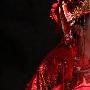贡米"出嫁"妖艳中式红色礼服