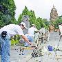 挥毫泼墨助威嵩山申遗