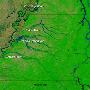 卫星图片揭示田纳西州罕见暴雨导致严重洪灾