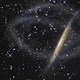 天文学家拍到吞噬星系深度图像 奇特雨伞星云