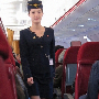 朝鲜空姐制服改短 朝鲜国营高丽航空制服由红色改成深蓝色