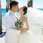 刘威葳与老公浪漫亲吻婚礼现场十分低调