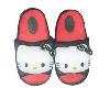 Hello Kitty漂亮织网休闲拖鞋(黑色)