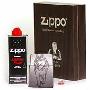 zippo韩版古银狼大礼盒(含打火机,油,火石)