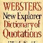 韦氏新探索者引用语词典 Webster’S Explore Dictionary of Quotations
