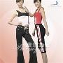 皮尔瑜伽服套装715A黑/白+766B黑(L)
