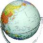 博目地球仪：14cm政区蛋青色海洋万向地球仪