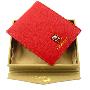 香港鳄鱼恤牌女士红色时尚竖款钱包03-333FP4-04(红色)