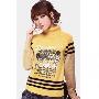 韩版针织毛衣（高领）QA-8386-黄色