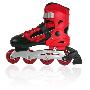 可调式直排轮滑鞋GX-8804-红加黑(红色滑轮）39-42