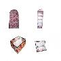 浪漫玫瑰收纳系列--衣物收纳套装（大衣套、4格文胸收纳(无盖) 、折叠20格内衣收纳（有盖）、五层收纳挂袋）