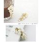 韩国Angel-珍珠葡萄耳坠耳环（金色）-韩国设计