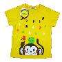 香港小Q豆儿童T恤 贴布刺绣小猴图案短袖T恤 21067金黄色 13号（130）