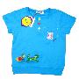 香港小Q豆儿童T恤 短袖圆领T恤 22021 湖蓝色 13号（130）