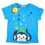 香港小Q豆儿童T恤 贴布刺绣小猴图案短袖T恤 21067湖蓝色 13号（130）