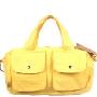 伊尚小布丁休闲系列单肩/斜挎两用女士布包（7513）－黄色