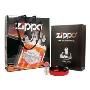 ZIPPO打火机新款超大木质礼盒含金属烟灰缸和原装火石送ZIPPO打火机彩印手提袋