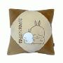 韩国流氓兔08新款天鹅绒方形抱枕－咖啡色MACHCU-001-008-DZ