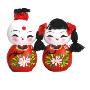 中国娃娃手工摆件-喜气洋洋系列-金童玉女--（6号）