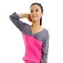远阳瑜伽—07秋款 远阳环保瑜伽服 上衣 S716灰配桃红腰 XL(促销)