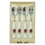 皇家玫瑰韩式骨瓷餐具4P套装A A04