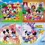 Disney迪士尼米奇欢乐游EVA彩印儿童拼图地垫组合4片装 FS0520