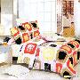 绅宝-AB版仿活性高档精品床单四件套(格之韵-红)