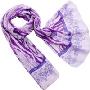 Angel's外贸真丝长丝巾礼品装(银线条箫003502-紫色）