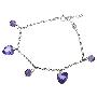 lux-women925银镶施华洛世奇水晶手链－紫色心情