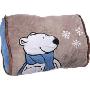 瑞奇比蒂 外贸品牌卡通围巾北极熊靠垫抱枕 棕灰色 长方形