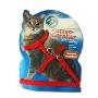 赛司TRIXIE猫胸背带-猫咪牵引绳红色(宠物专用)