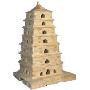立特古代建筑科普木质积木大雁塔G0604