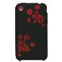 爱贝尔 iPEARL 激光图纹 硅胶套(黑红 适用于全线iPhone 3G/S 选用进口硅胶 手感舒适)(特价促销!)