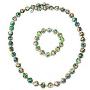 花丝景泰蓝--10#珠项链和手链（绿色）
