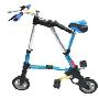 A-Bicycle ERT-A5 迷你A型折叠自行车 （8寸PU轮 冲气胎  (豪华版) 深蓝色 世界上最小的自行车）(赠背包工具包)