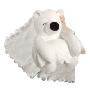 圣宝莱 白色小熊玩具抱毯子