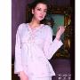 乔安纯棉女长袖家居服套装BLN8012-粉红 M