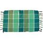玛克家纺风靡日本欧洲的彩色方格地垫 (2条)-绿色