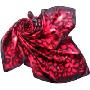 Angel's外贸重磅真丝手绘大方巾礼品装(005501-黑红色）