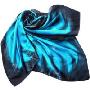 Angel's外贸重磅真丝手绘大方巾礼品装(005502-蓝黑色）